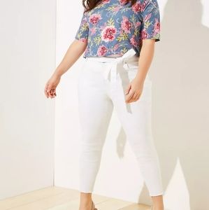 LOFT Plus | Tie Waist Skinny Jeans